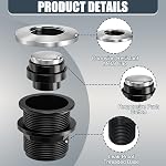 2026 Upgraded Sink Top Push Button with Air Hose Replacement, Air Switch Button for Garbage Disposal Air Actived Switch Sink Garbage Disposal Parts by Ketofa