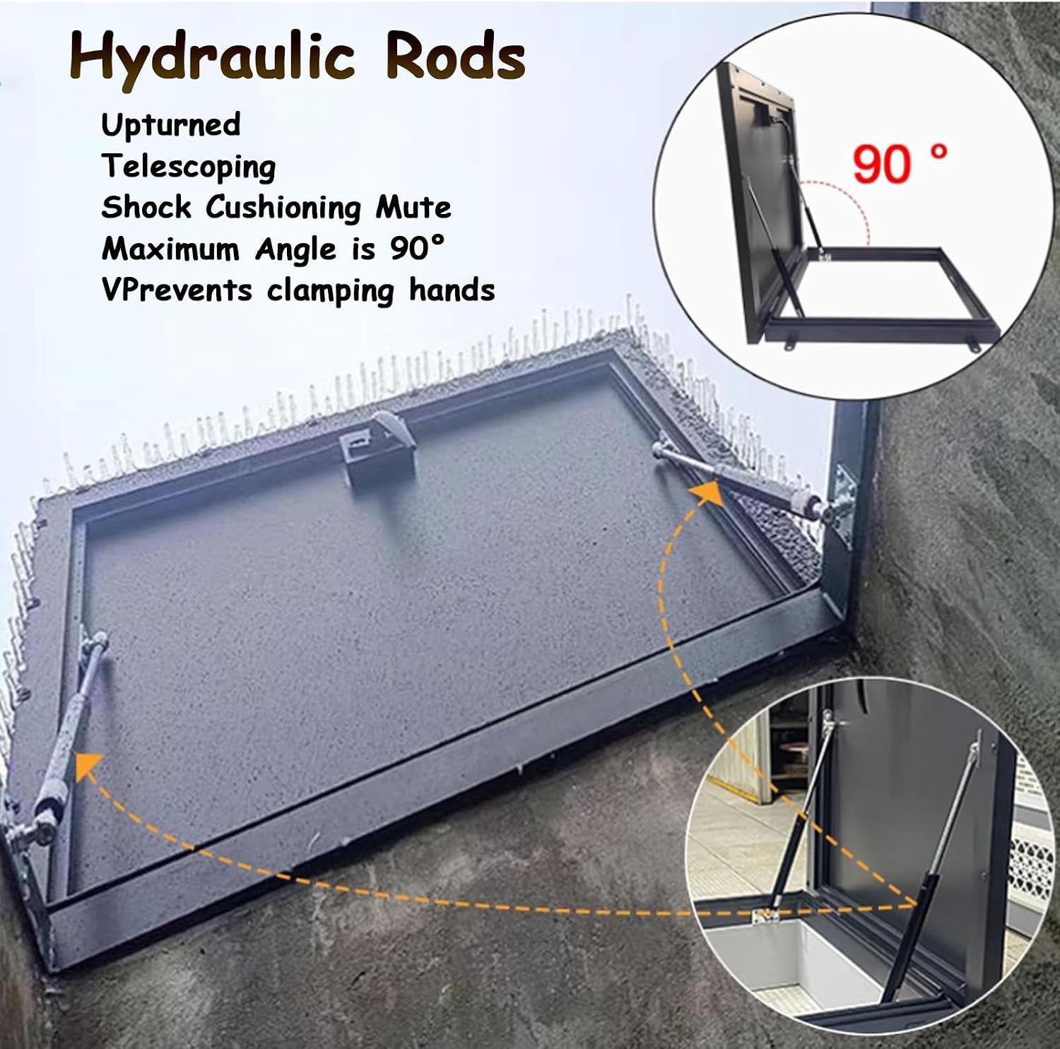 Aluminum Roof Hatch Cover with Rubber Seal, 55x55cm Flush Mount Rooftop Access Door, Durable Square Attic/Sun Room Lid, Weatherproof Cellars Exit Cover