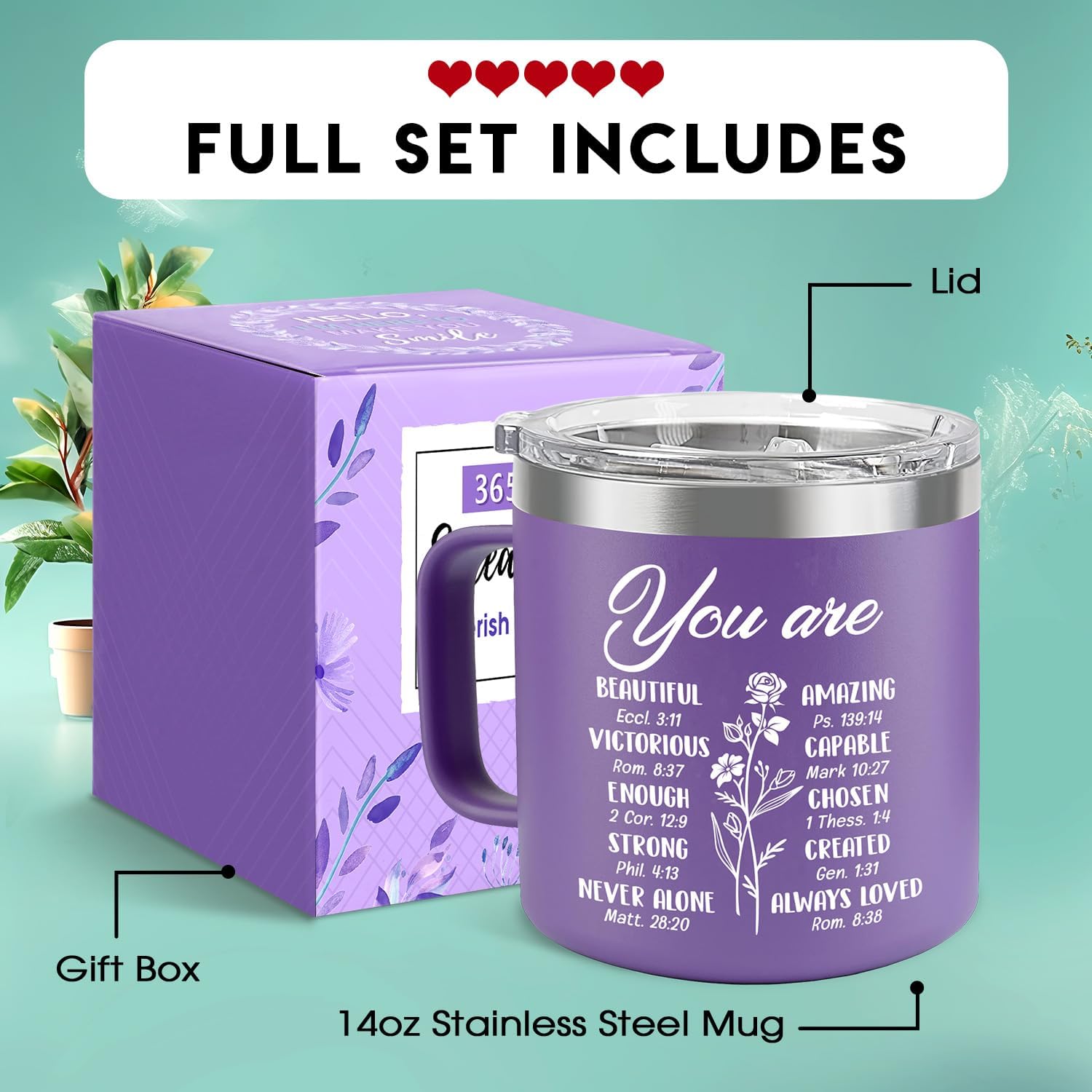 Christian Gifts for Women - Religious & Inspirational - Perfect for Birthdays, Mothers Day, Christmas & Easter - 14oz Coffee Mug - Image 5