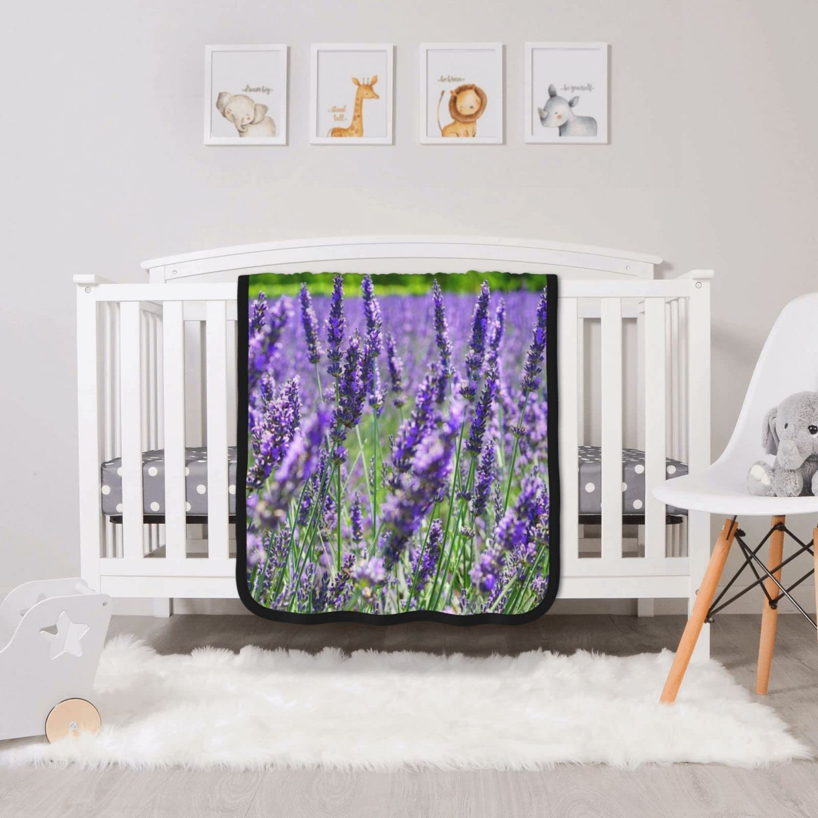 Couverture légère et durable en flanelle violette douce au toucher double face