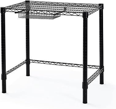 DormCo Suprima Heavy Duty Carbon Steel Desk - Compact Size - Black