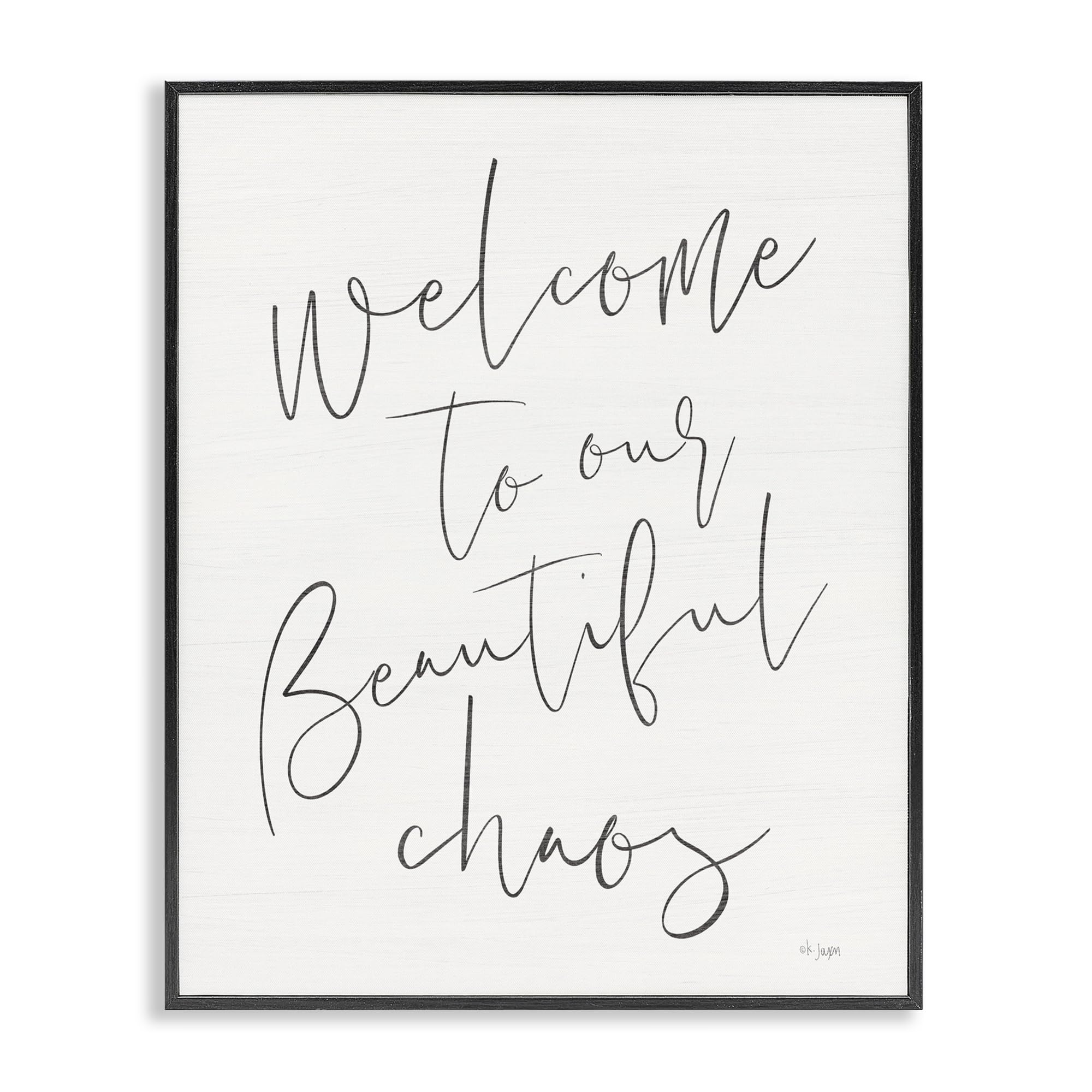 Cadre Welcome to Beautiful Chaos déco salon et entrée Jaxn Blvd Stupell