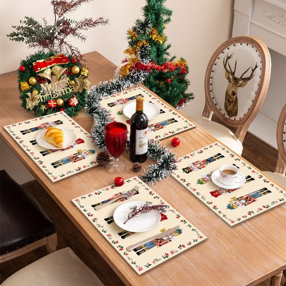 Tapis De Table De Noël,Noël Sets De Table,Napperon De Noël,Set De Table