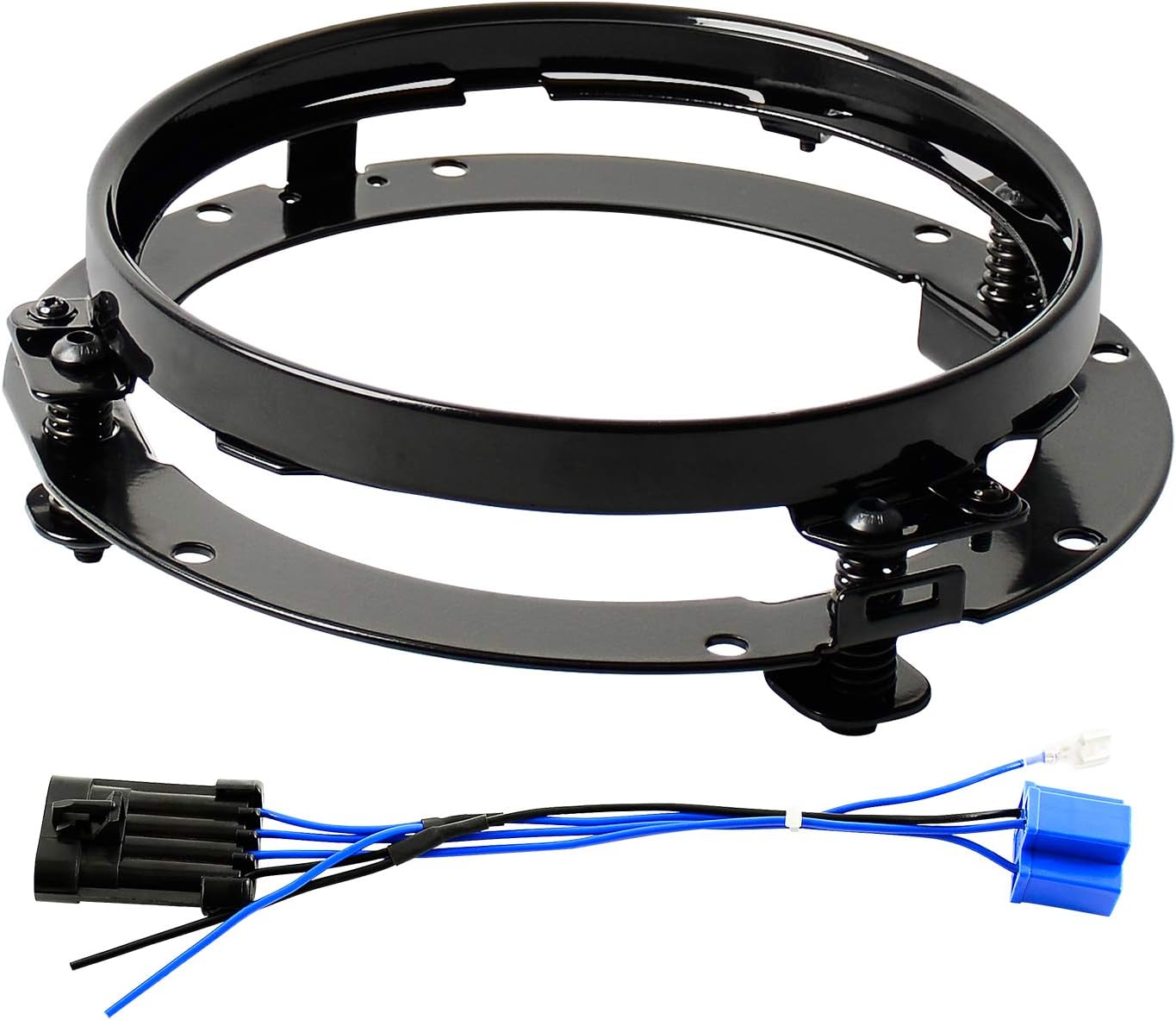 7" LED Headlight 4.5 Fog Passing Lights Chrome Set YG-MBWH