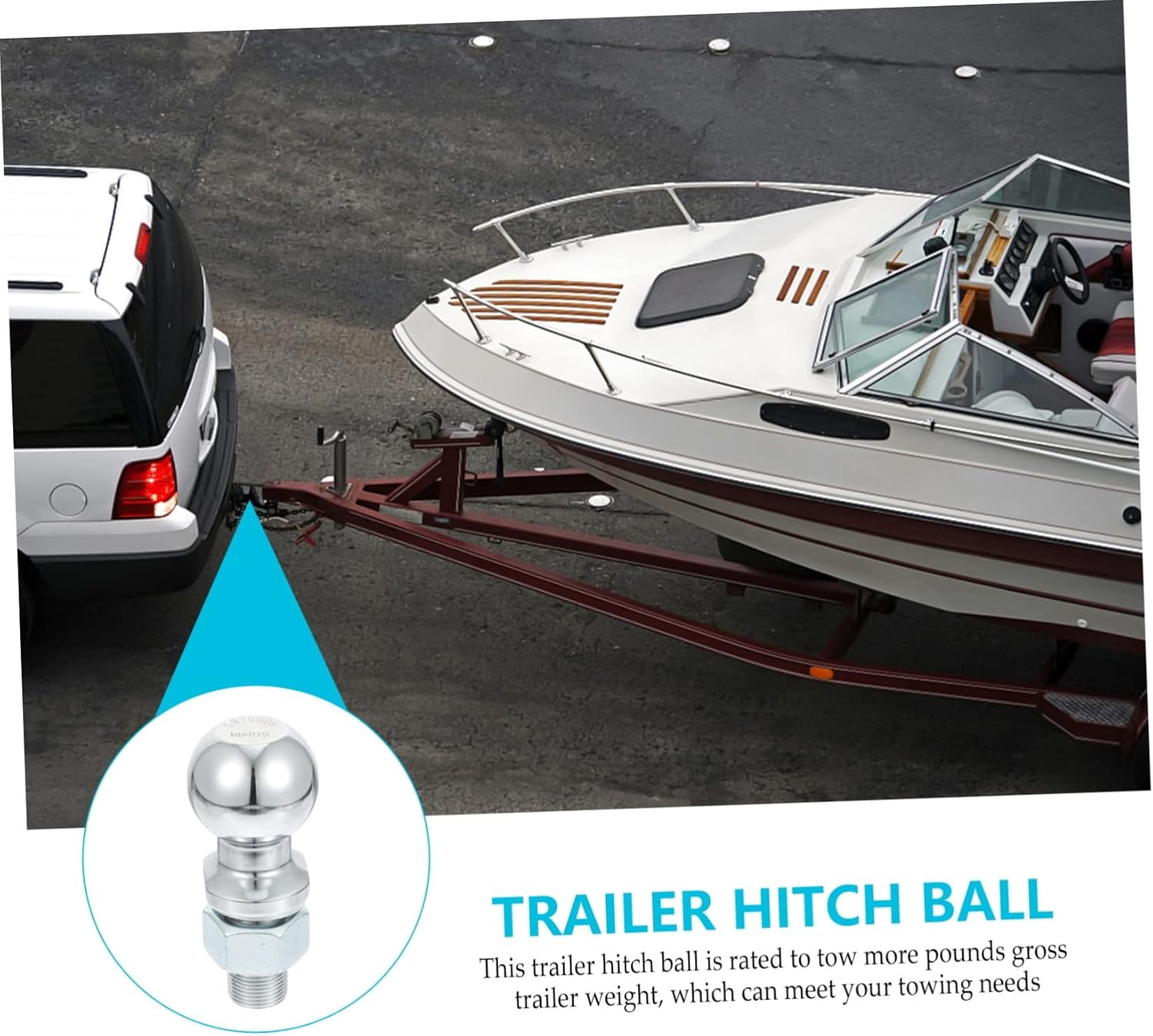 5000pounds Trailer Ball Joint Accessories Replacement Tow Ball Hitch for Trucks