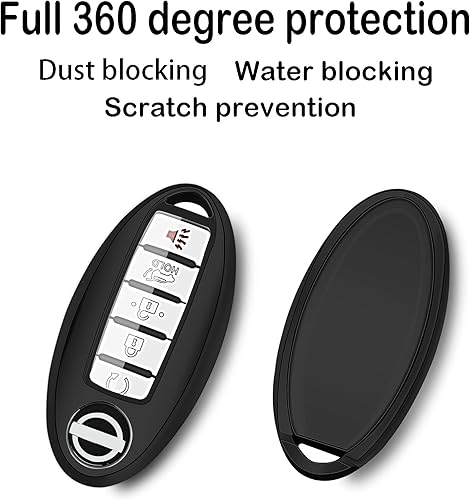 Miniatura 3 de Kirsnda Funda para llavero compatible con Nissan, funda de TPU suave para llavepiel, 345 botones compatible con Altima Rogue Maxima Sentra Armada