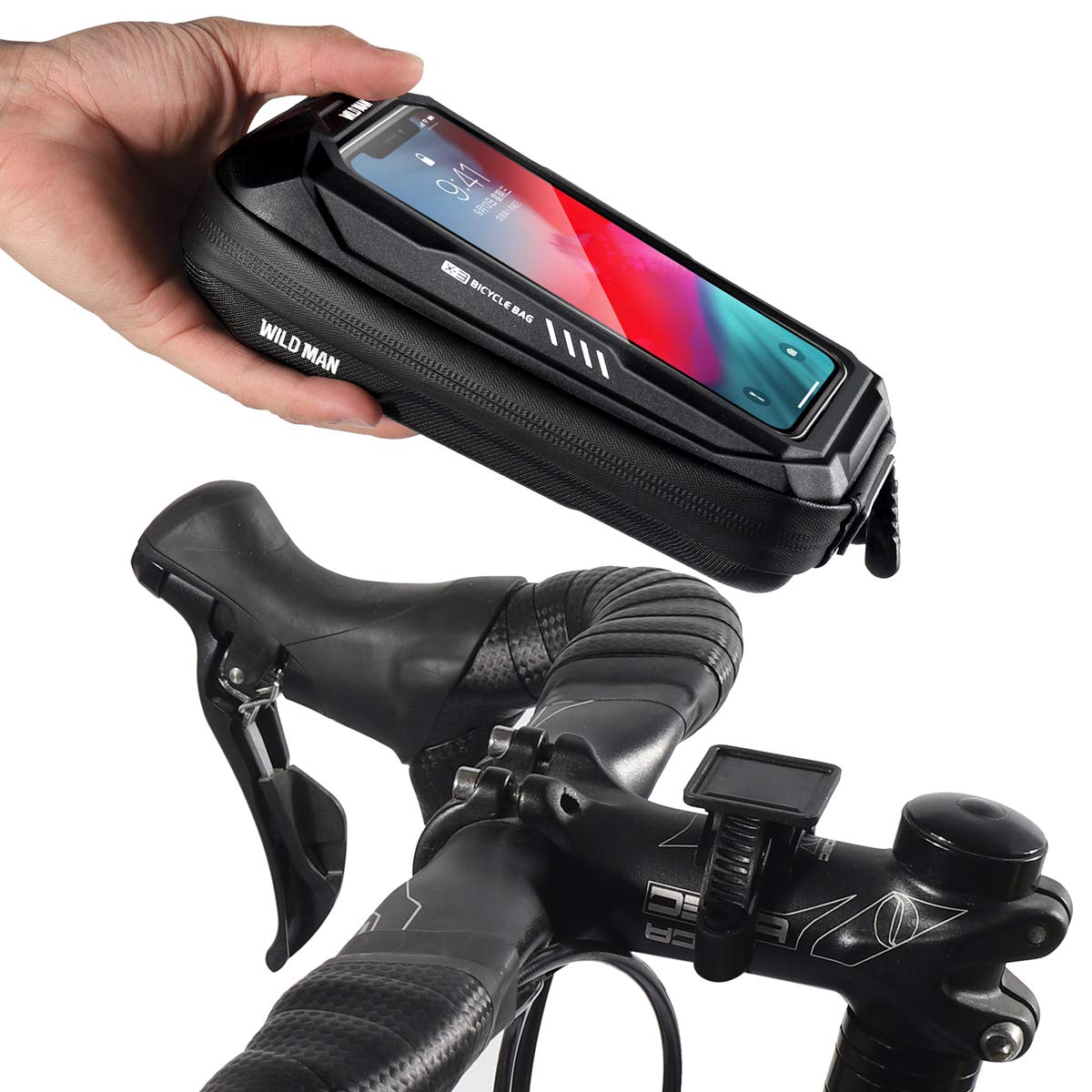 WILD MAN クイックリリース 防雨 自転車ハンドルバーバッグ 自転車 Amazon.co.jp: WILD MAN クイックリリースデザイン3L防雨自転車