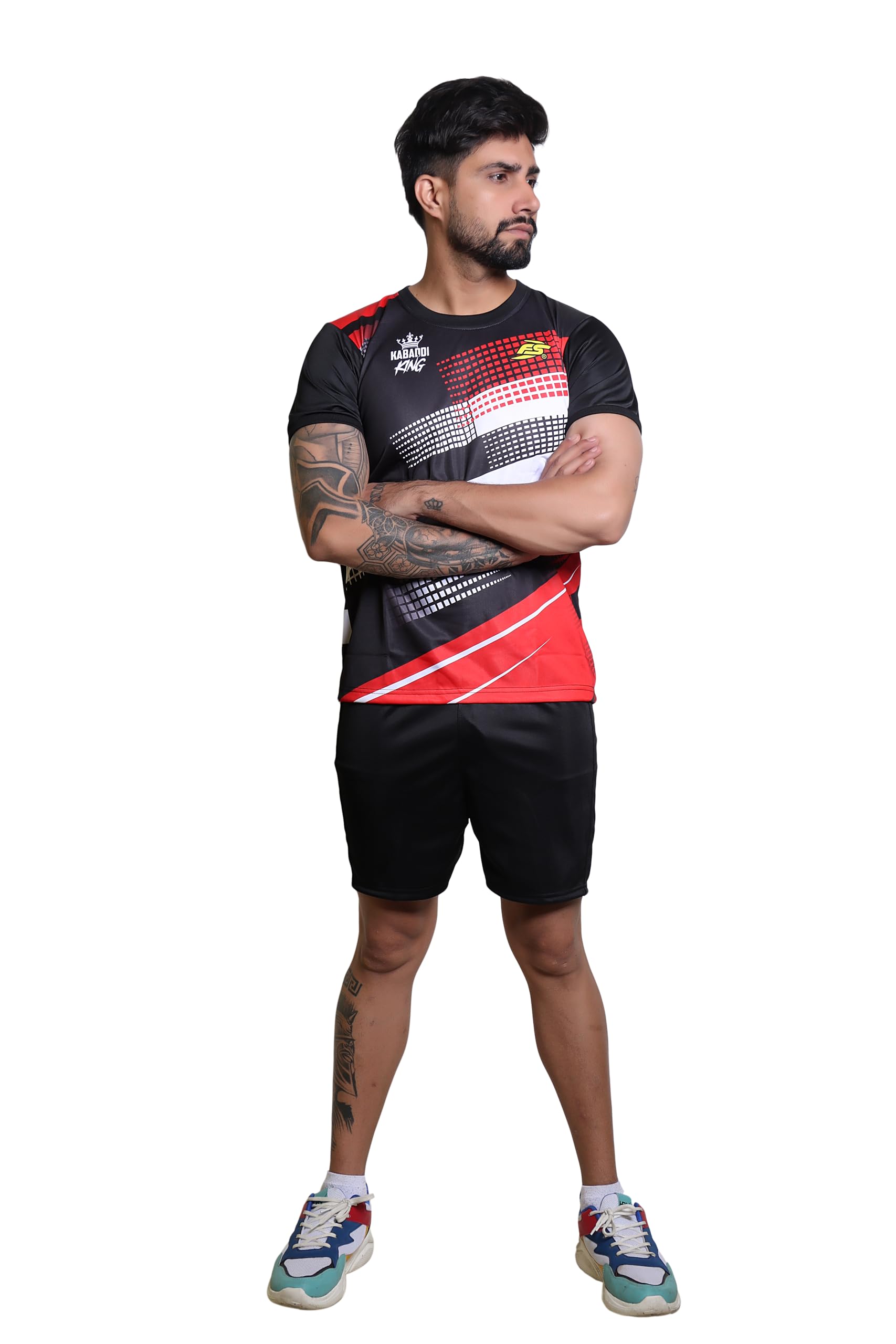 Boys’ Kabaddi Jersey Set – Red & Black Super Polly T-Shirt and Shorts, Comfortable Sports Uniform-picture-53