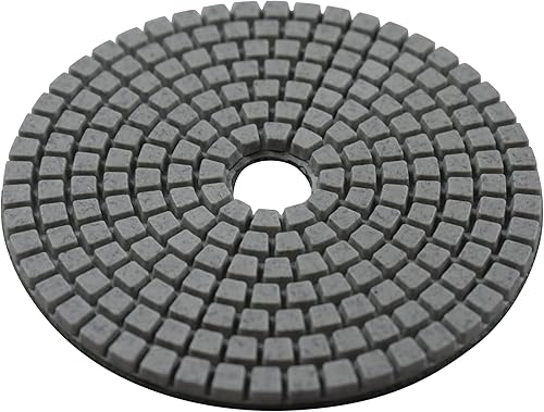 Miniatura 5 de Konfor Almohadillas de pulido de diamante Wet Buff 4 pulgadas 7 pasos gancho y bucle para lijar piedra mármol granito
