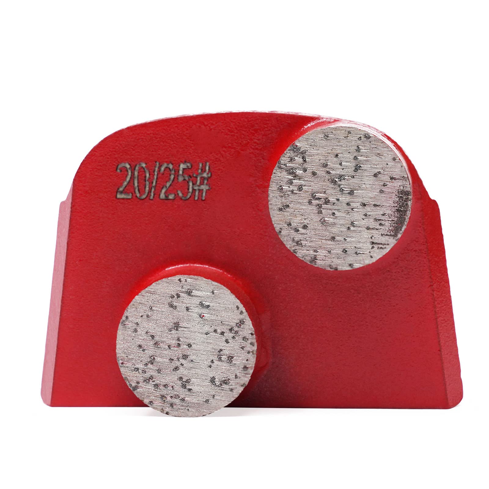 9 discos de molienda de diamante trapezoidales de diamante para piso de hormigón, rueda de disco de disco de grano 30/40, molinillo de metal de unión media (rojo 20/25)