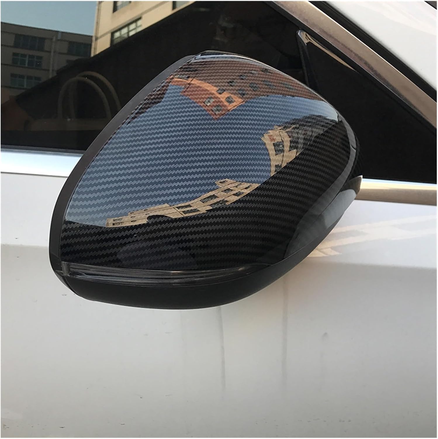 Car Styling Rearview Mirror Cover Fit for Benz A Class W177 2018 A180 A200 Mirror Cover Decoration Rearview Mirror Cover (Color : B Style)