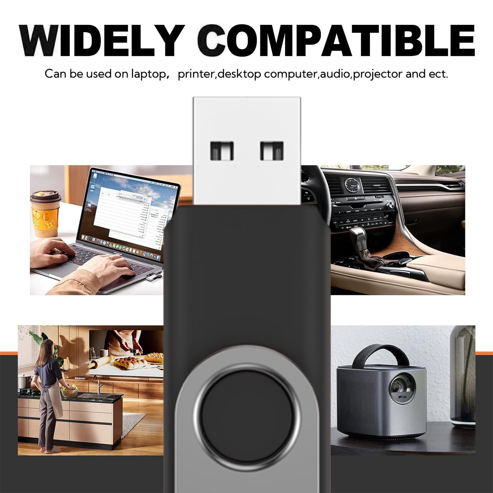 16GB Memory Stick 3 Pack, KROCEUS USB Flash drive 2.0 Swivel Thumb Drives Data Storage Jump Drive Zip Drive USB Sticks External Devices with Led Indicator and Lanyard — view 3