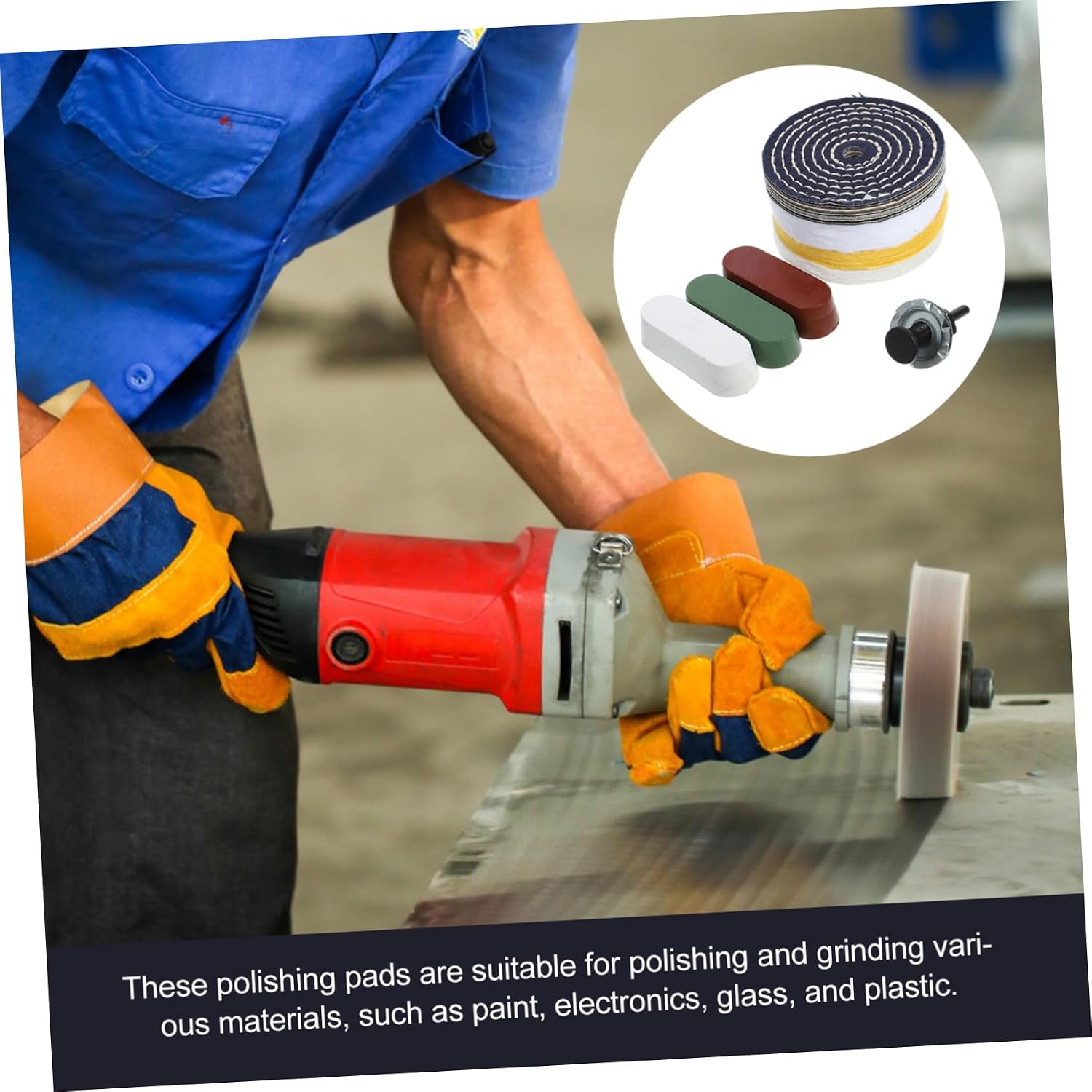 GARVALON 1set Polishing Wheels Kit Buffing Discs Polish Compound for Drill Versatile Buffing Tool for Jewelry Polishing