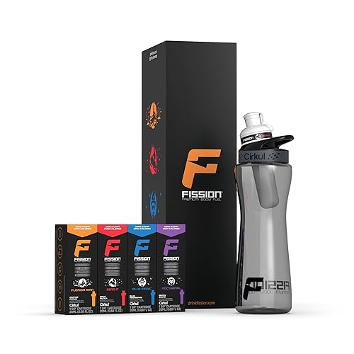 Miniatura 9 de Cirkul Kit de inicio de botella de agua de plástico de 22 onzas con tapa negra, 4 cartuchos de sabor de mezcla de bebida energética, cero calorías y