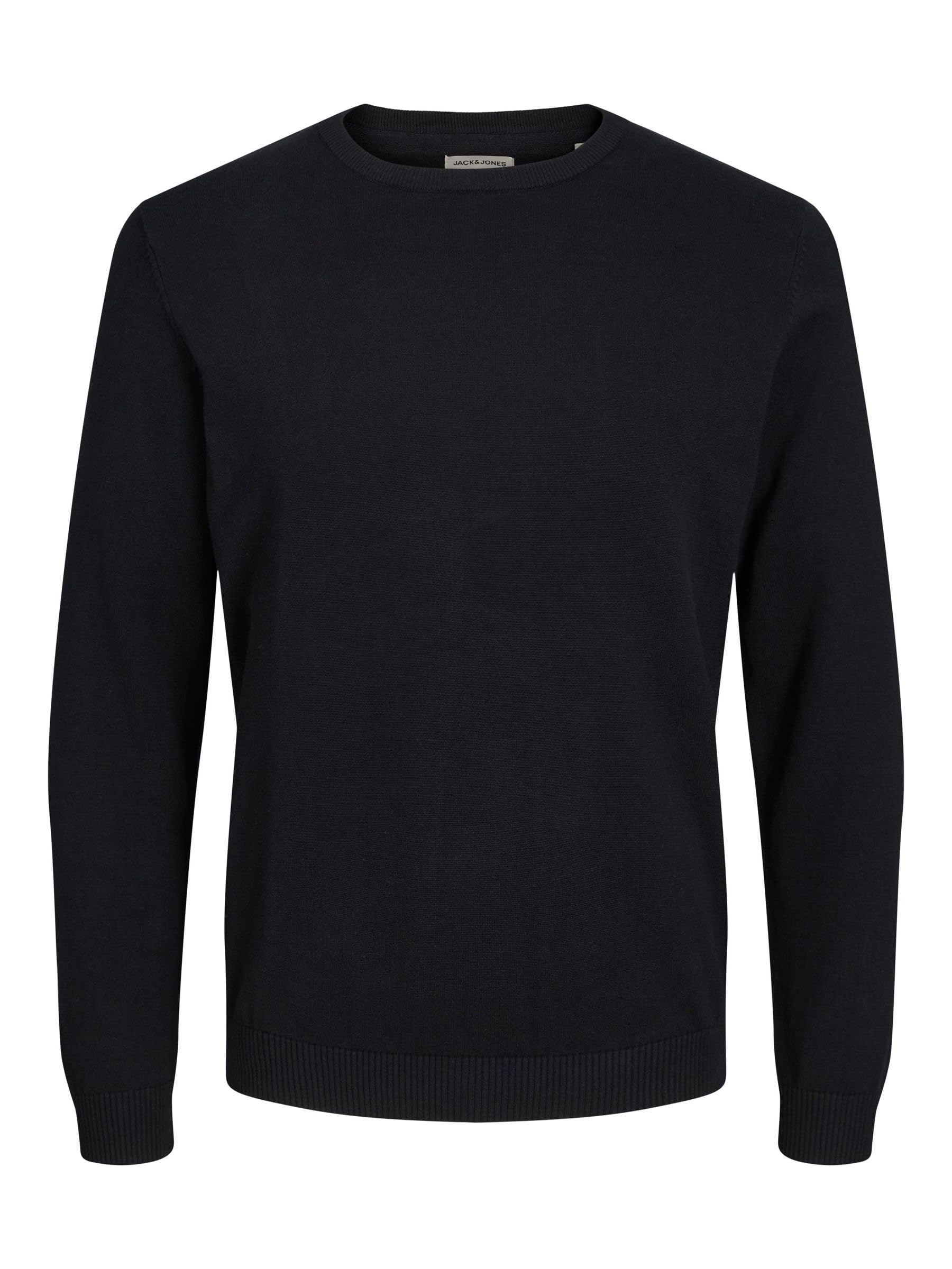 JACK & JONES Men's Jjebasic Knit Crew Neck Noos Pls Knitted Jumper, Black, 3XL