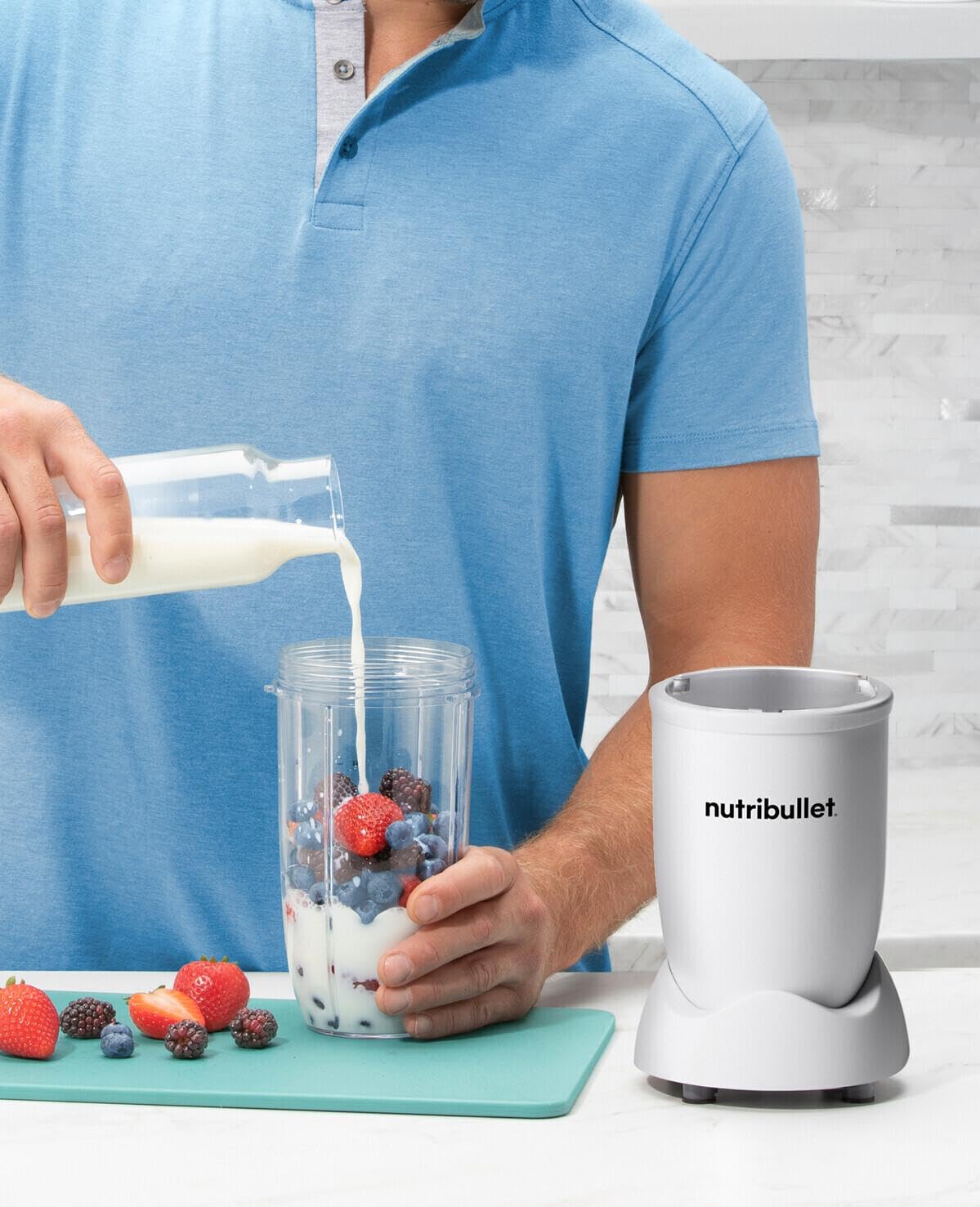 NutriBullet PRO Batidora Licuadora de Vaso 0.9L 900W Blanca