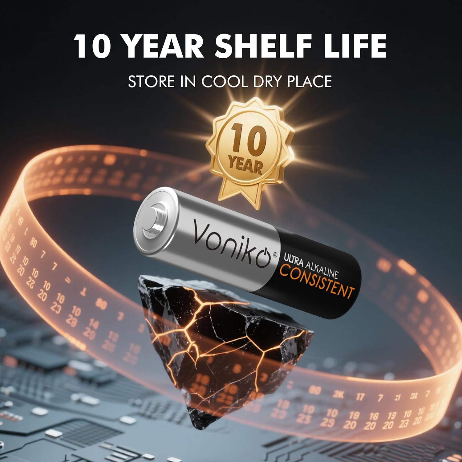 Voniko AA Batteries 96 Pack - Alkaline Double A Battery - Ultra Long-Lasting, Leakproof 1.5v Batteries - 10-Year Shelf Life