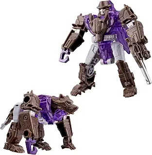 トランスフォーマー CYBERWORLD Energon サージロックダウン サイバーチェンジャー | ロボットからオオカミへのクイックチェンジ、インタラクティブトイ、6歳以上のお子様、4インチのアクションフィギュア。