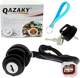 QAZAKY Replacement for Ignition Key Switch Yamaha YFM50 YFM80 YFA125 YFB250 YFM250 YFM350 YFM400 YFM600 YFZ350 Badger Breeze Banshee Big Bear Warrior Wolverine Kodiak Raptor Grizzly Timberwolf Moto-4 - coolthings.us