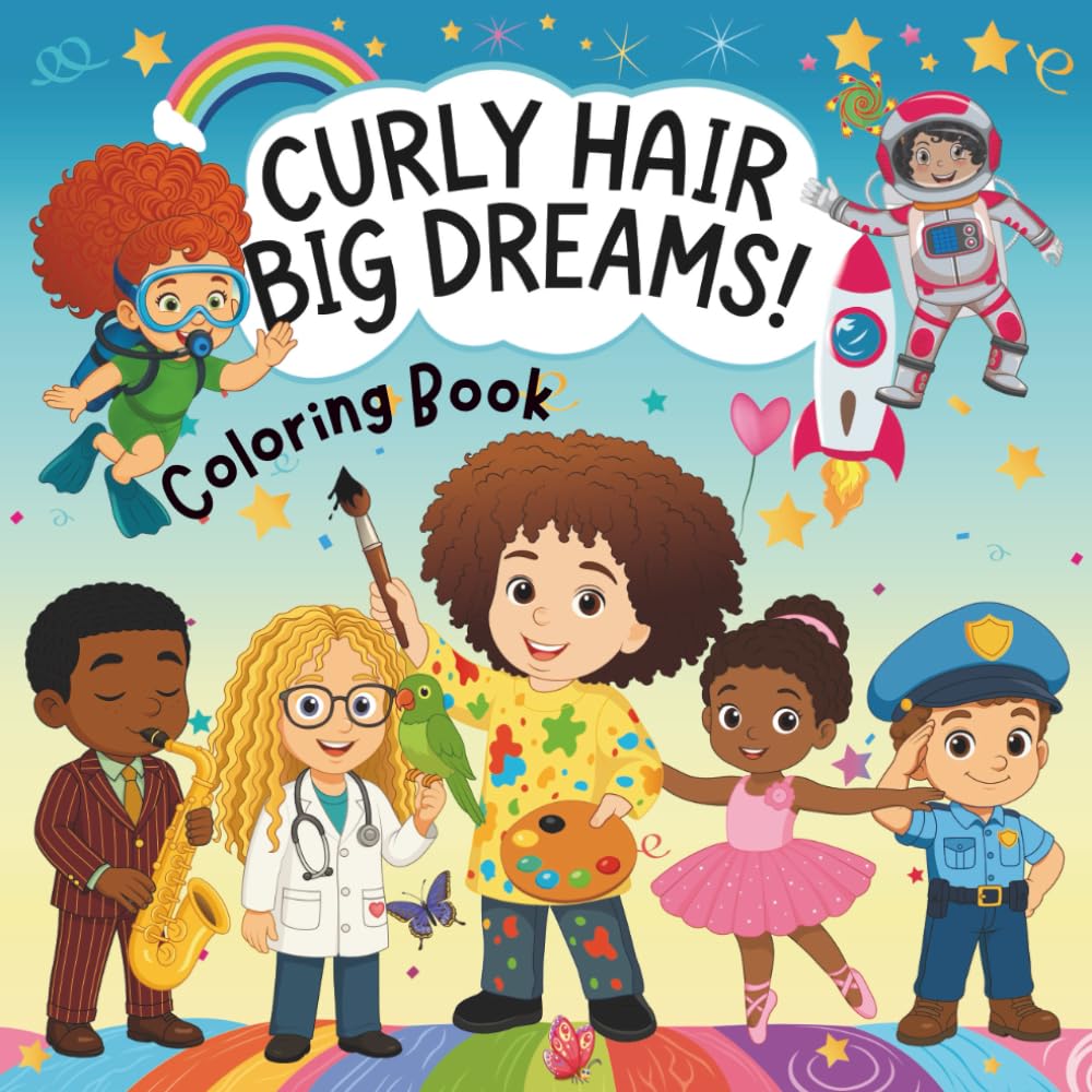 CURLY HAIR BIG DREAMS COLORING BOOK