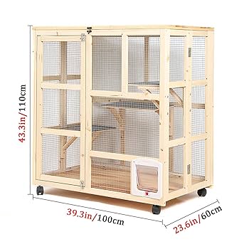 キャットケージ RAKU 猫ケージ 大型 キャットケージ 猫ハウス ワイド扉 組立簡単