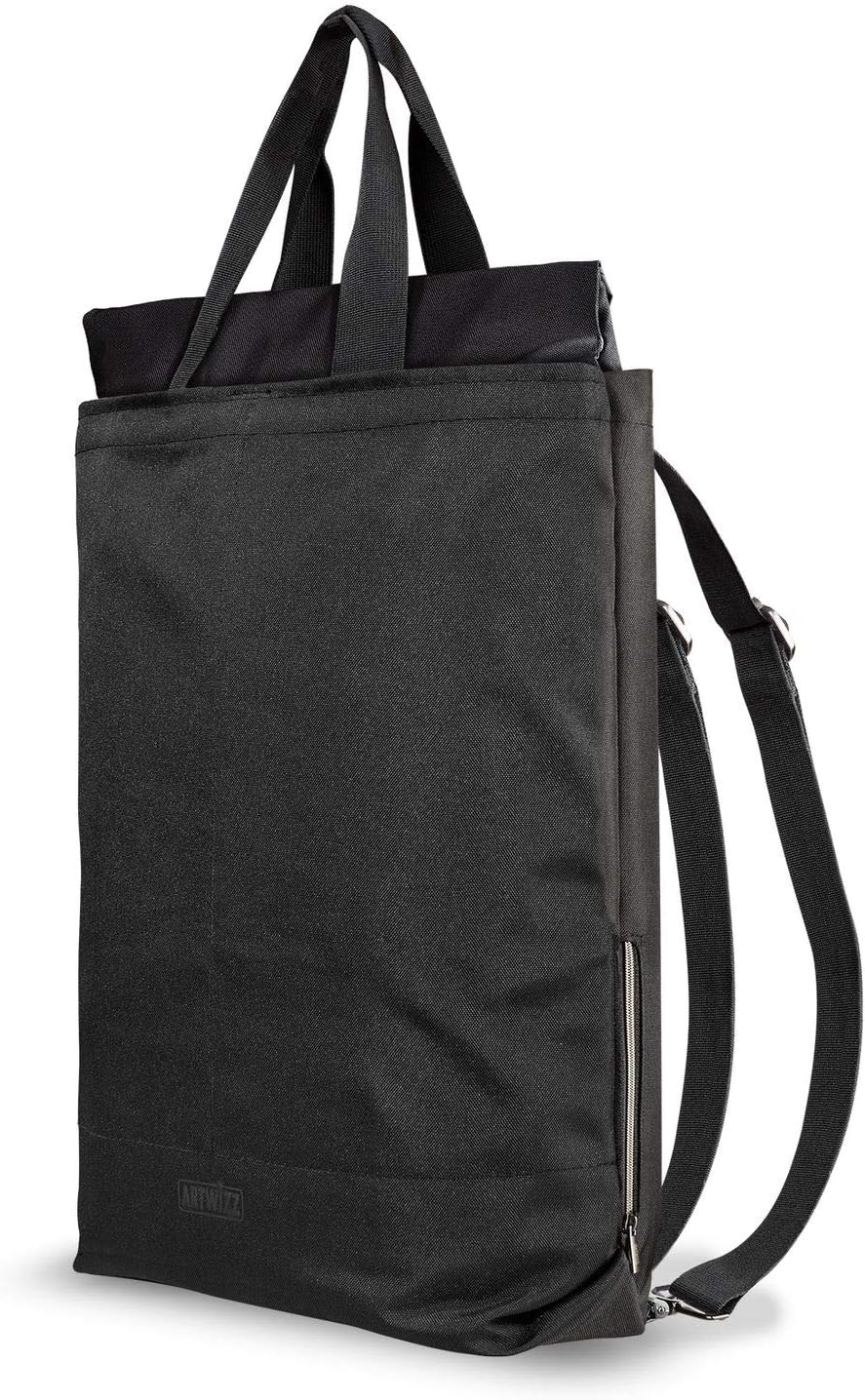 Artwizz Eco Backpack Sustainable 2-in-1 Backpack and Carry Bag Made from 100% Recycled PET with 22 Litres – Side Laptop Compartment for Laptops & Macbook up to 15 Inches – Black