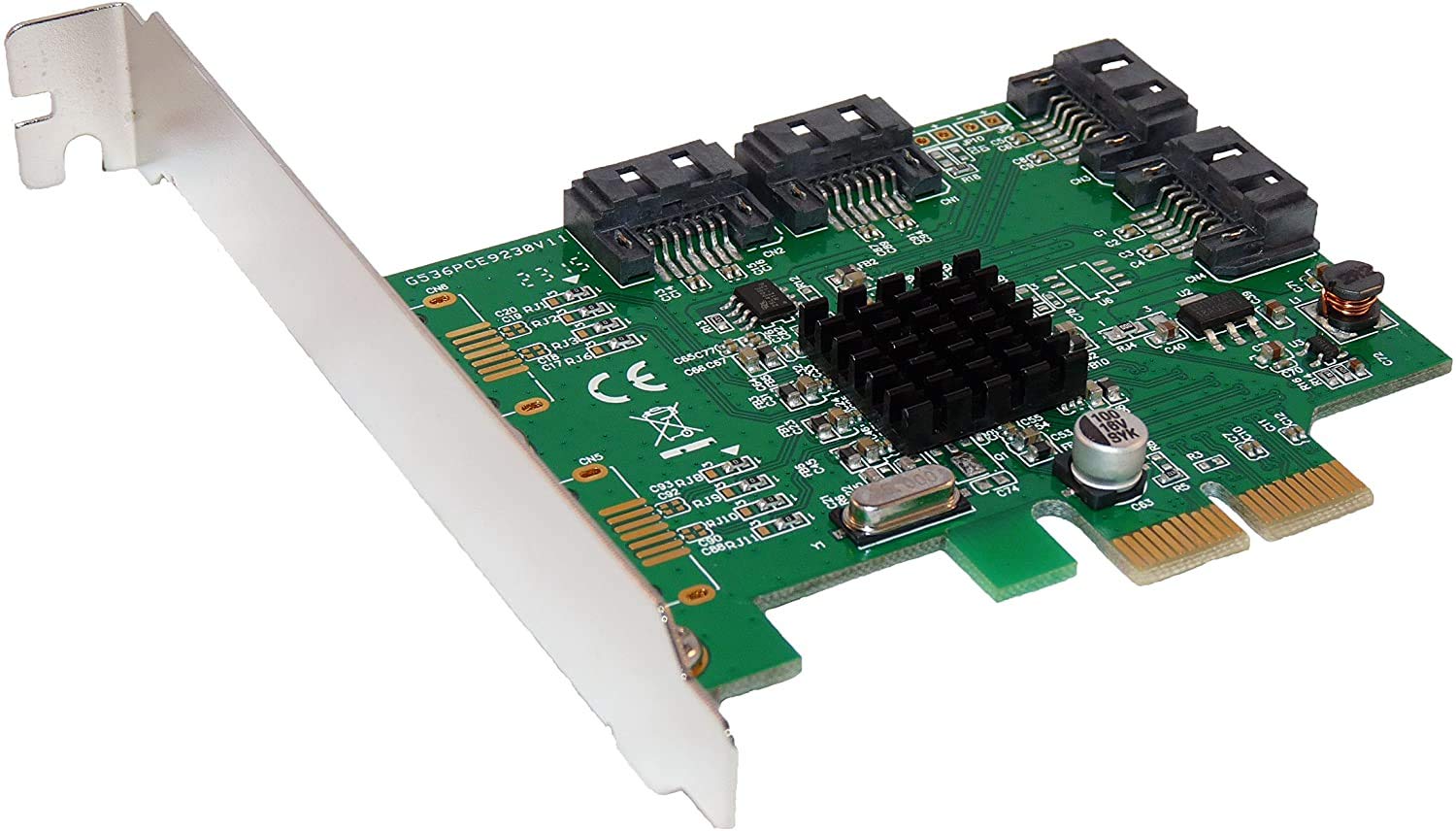 KALEA-INFORMATIQUE Scheda controller da PCI Express PCIe a 4 porte SATA con chipset Marvell 88SE9230 - Raid 0 1 10
