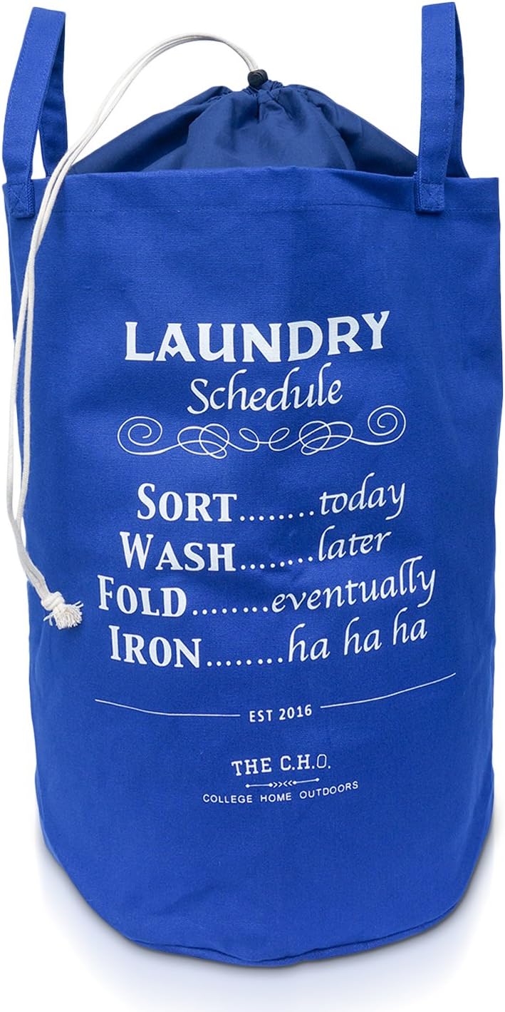 Hilarious Laundry Hamper Royal Blue "Laundry Schedule" 55 Liters of Heavy Duty