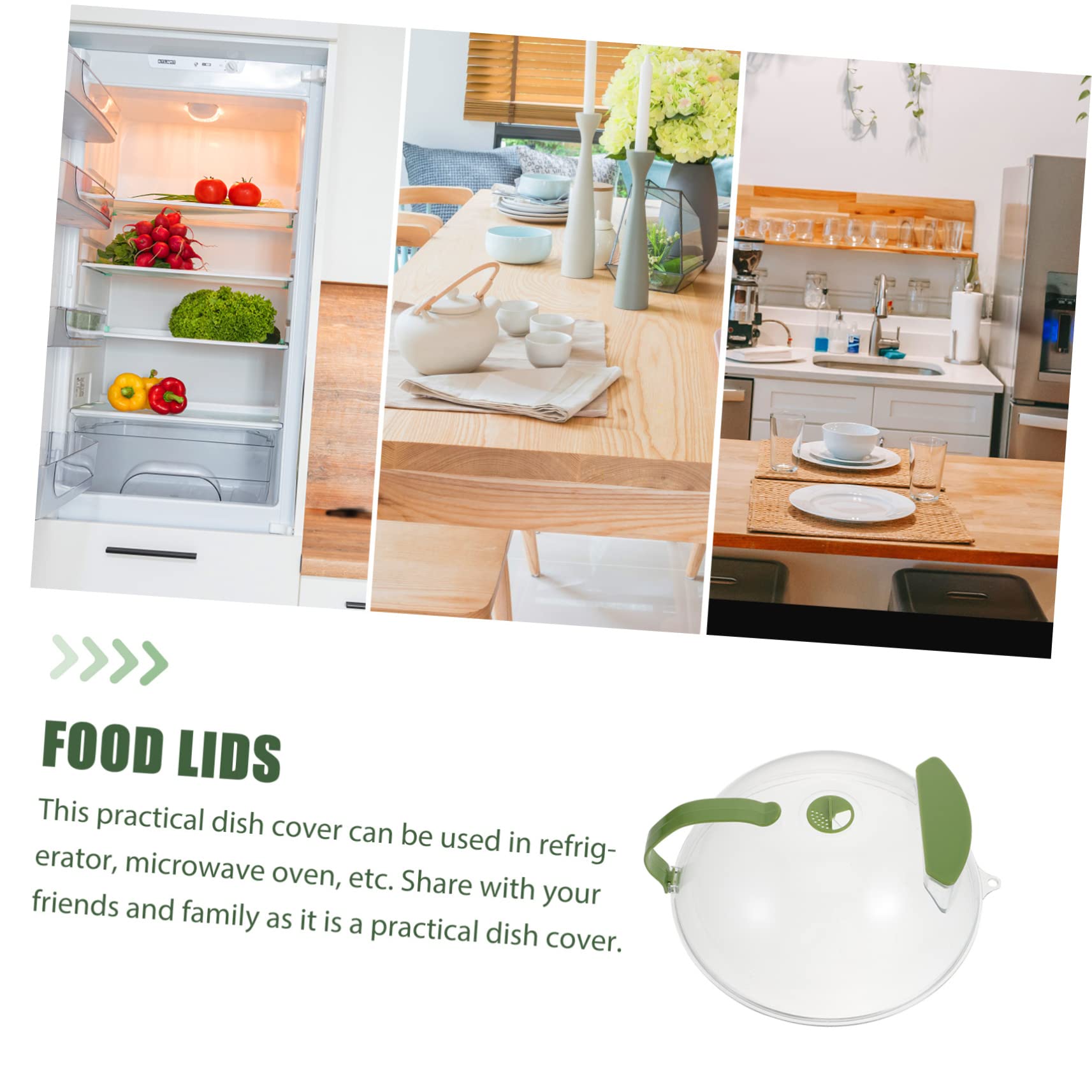 SHOWERORO 1pezzi Coperchio per Microonde Protettivo Coperchio per Avanzi da Cucina Accessorio in Materiale per Alimenti Resistente e Duraturo per Uso Casa Frigorifero e Campeggio