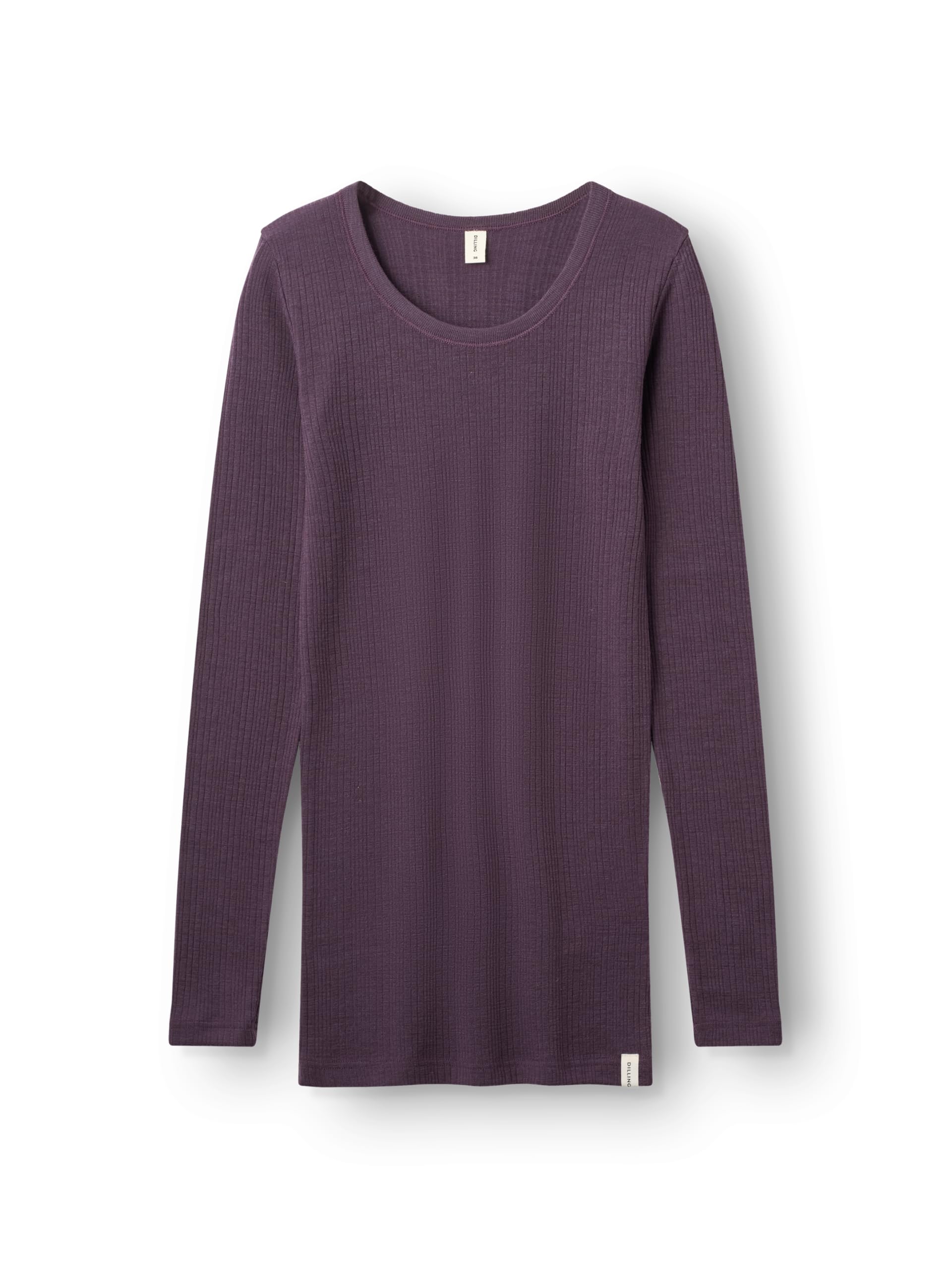 DILLING Damen Merinowolle Langarmshirt Multi Rib Baselayer temperaturregulierend atmungsaktiv