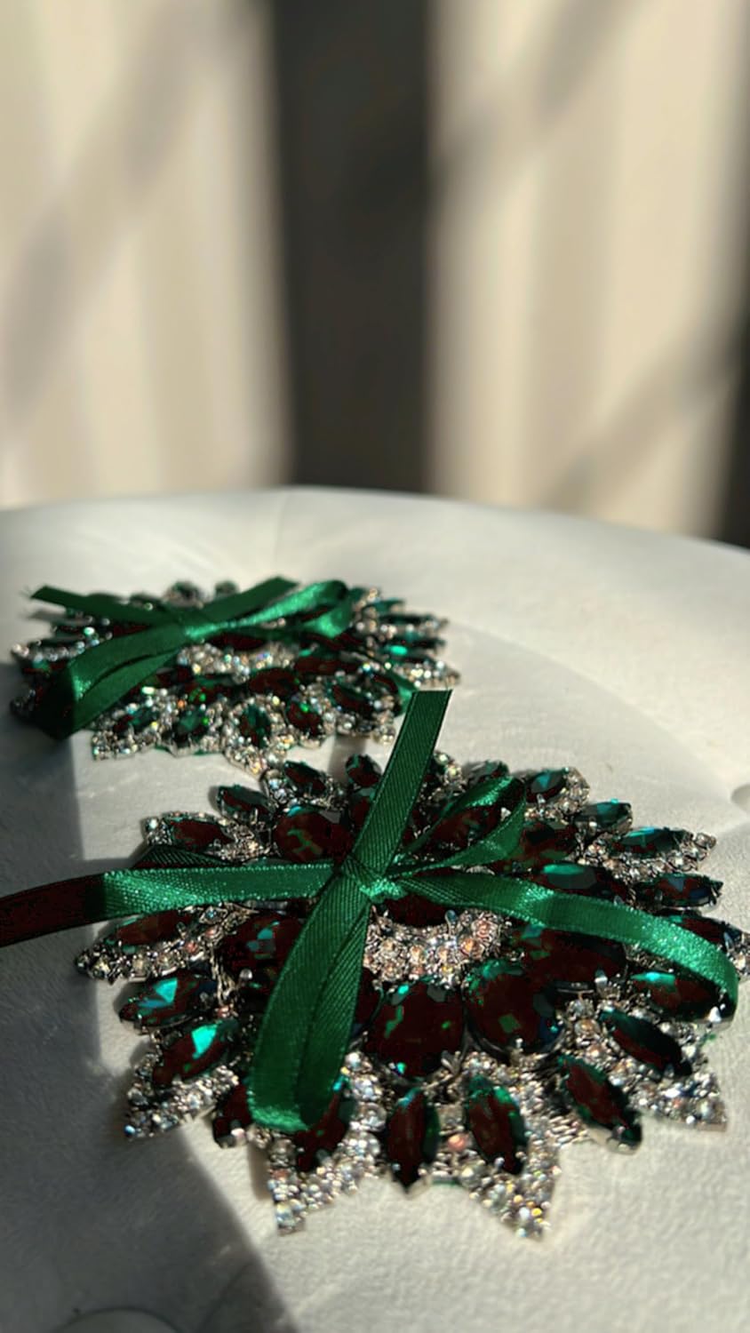 Henna Night Khena Pech Hand Wraps for Afghan & Persian Weddings – Bride & Groom Traditional Set (2 Pack) Green