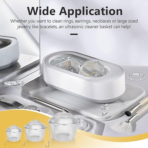 Vista 14 de Cesta de limpieza ultrasónica, cesta de acero inoxidable para limpiador ultrasónico de joyas, cesta de limpieza de vapor de joyería, cesta de lavado