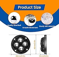 Vista 2 de Ruedas giratorias autoadhesivas, rodillos de electrodomésticos para electrodomésticos de cocina, rueda universal giratoria de 360° para caja