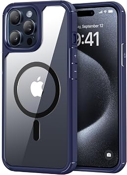 TENDLIN iPhone 15 Pro Case, Compatible with MagSafe Thin Anti-Yellowing Shockproof Cover for iPhone 15 Pro Blue