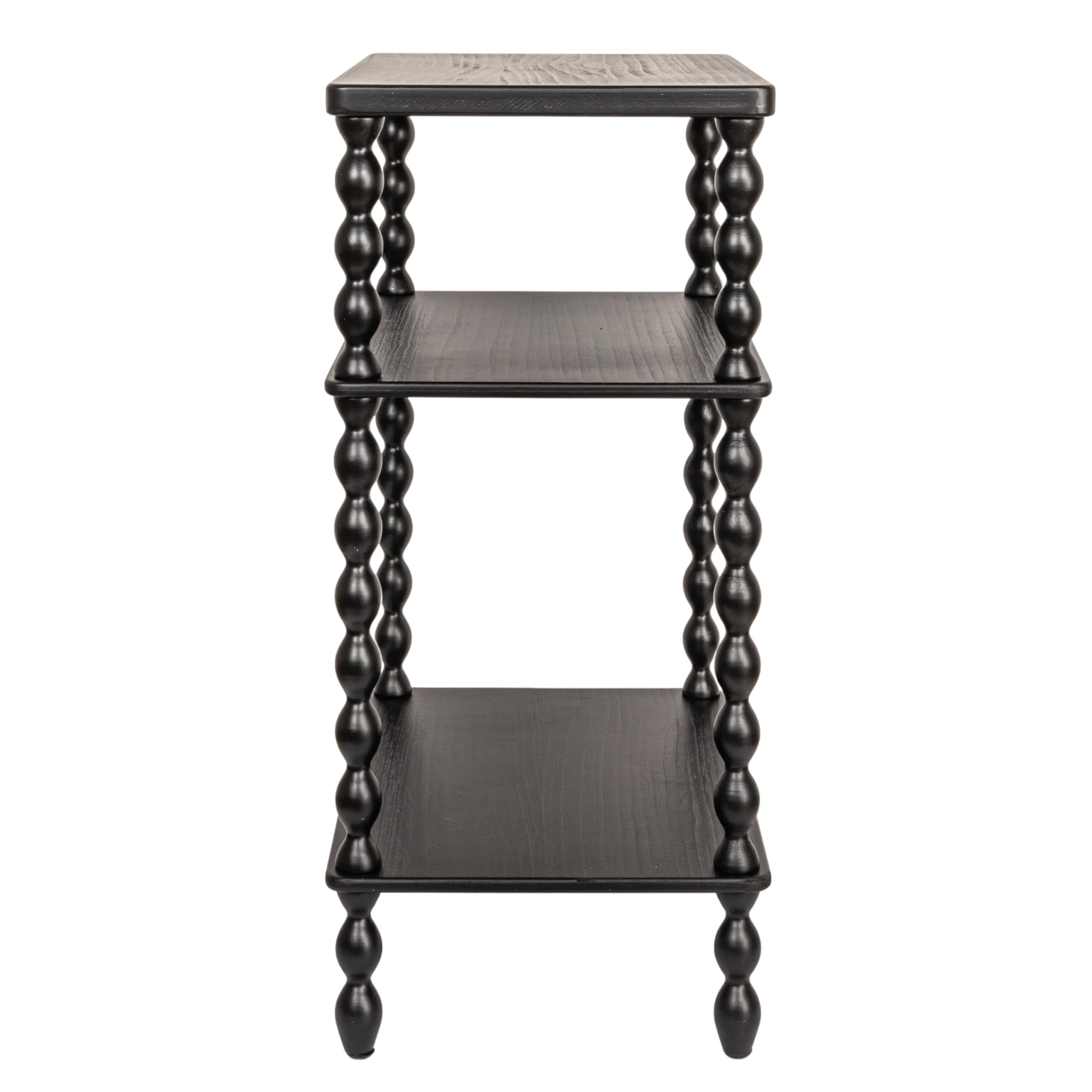 Creative Co-Op Bobbin Leg Rectangle Wood Accent Table, Black