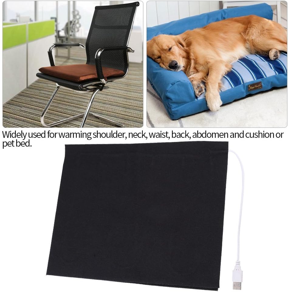 Pet Heating Pad, 5V 2A USB Electric Cloth Heater Pad 23x29cm Heating Element for Clothes Seat Heater Pet Warmer, Heat Pad Heating Pads for Pain Relief Ideal for Back 35-50°C - Image 3
