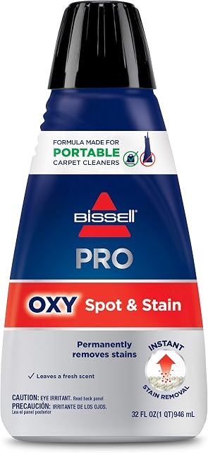 Bissell Professional Spot and Stain + Oxy Portable Machine Formula, 32 oz, 1-Pack, 32 Fl Oz