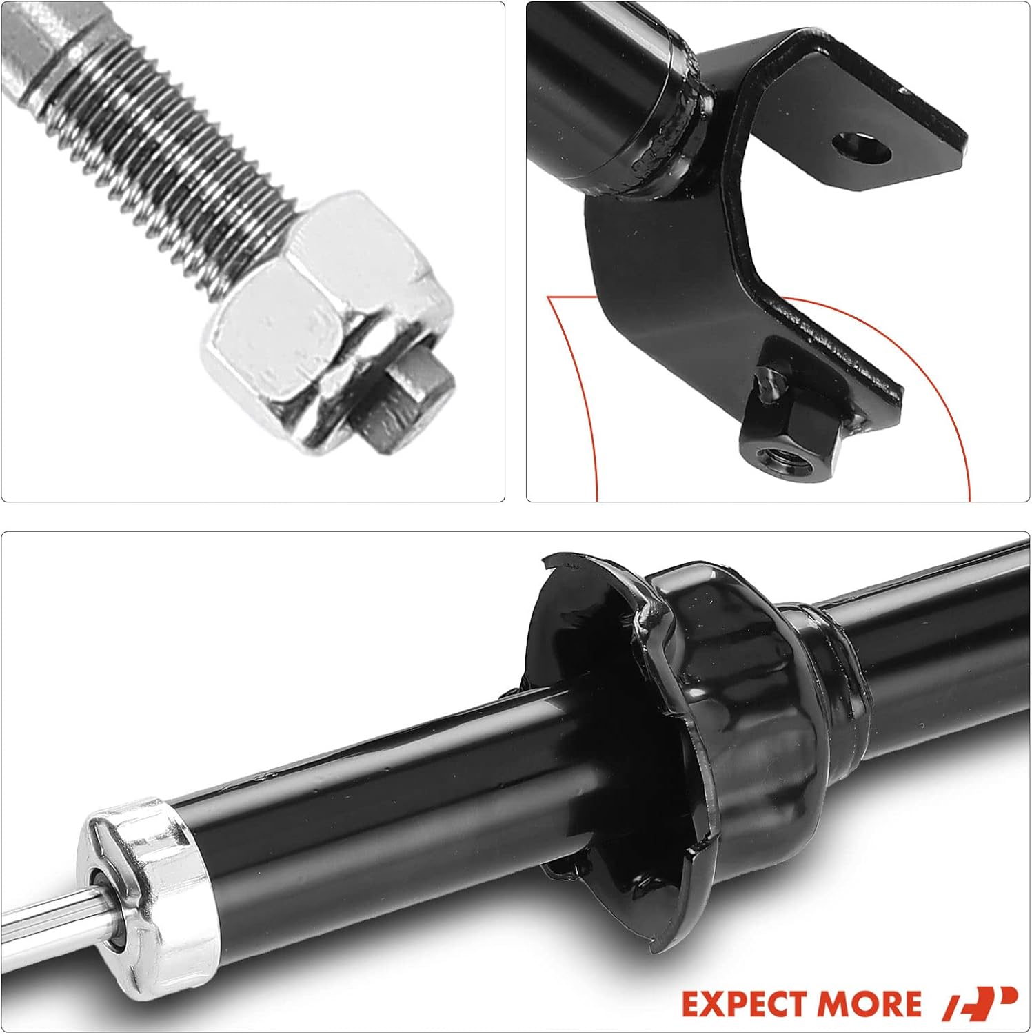 A-Premium Rear Shock Absorber Compatible with Honda Civic 1989-1995, Civic del Sol 1993-1997, CRX 1989-1991 & Acura Integra 1994-2001, Driver and Passenger Side