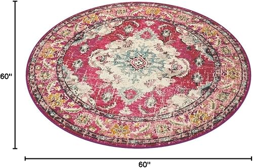 Miniatura 420 de Safavieh Tapete de área grande, colección Monaco, 11 pies x 15 pies, azul marino y celeste, diseño desgastado de medallón, no desprende pelusa