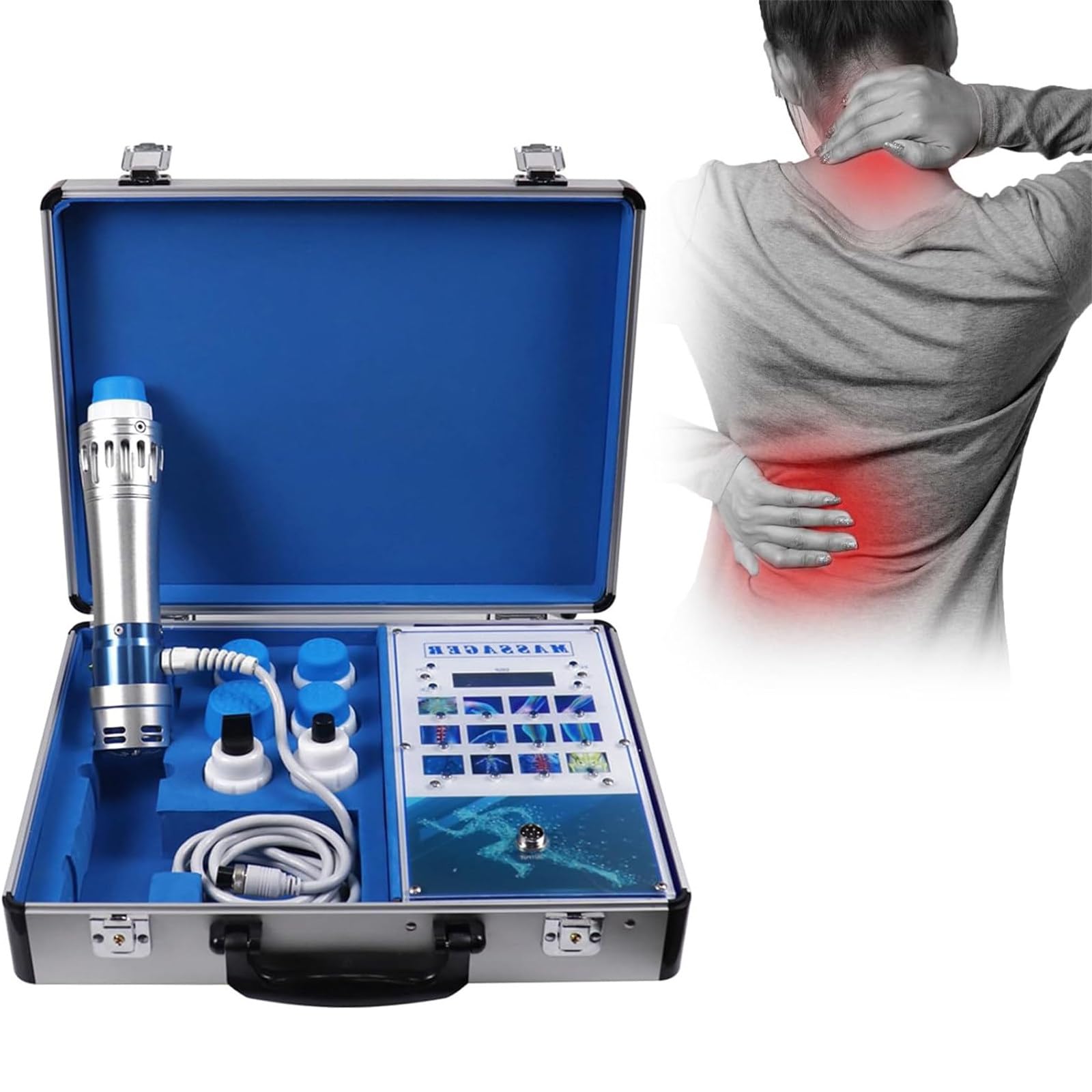 Dispositivo per Terapia Ad Onde D'Urto Elettromagnetiche Extracorporee 7 Teste per Disfunzione Erettile E Trattamento ED E Alleviare Il Dolore