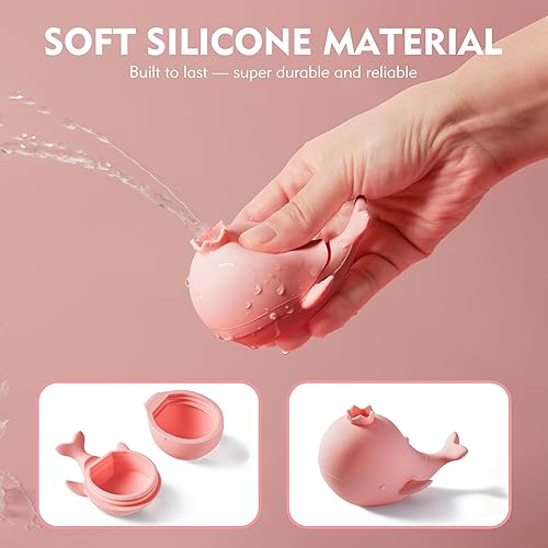 Miniatura 5 de MarcZero Juguetes de baño de silicona de princesa 8 piezas para niños pequeños, juguetes de agua para la bañera, juguetes de piscina suaves,