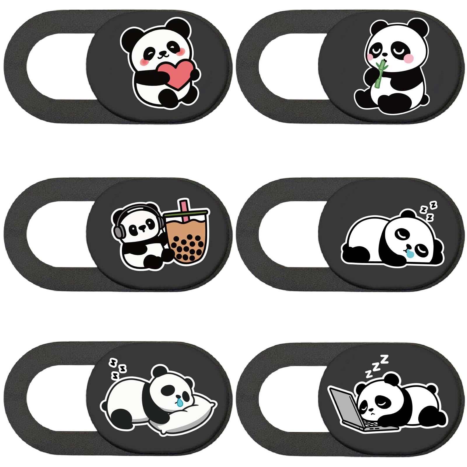 Panda Copriobiettivo Fotocamera Webcam Cover Slide Design Carino Animale Protezione Privacy Laptop Notebook Tablet Telefono Mini PC
