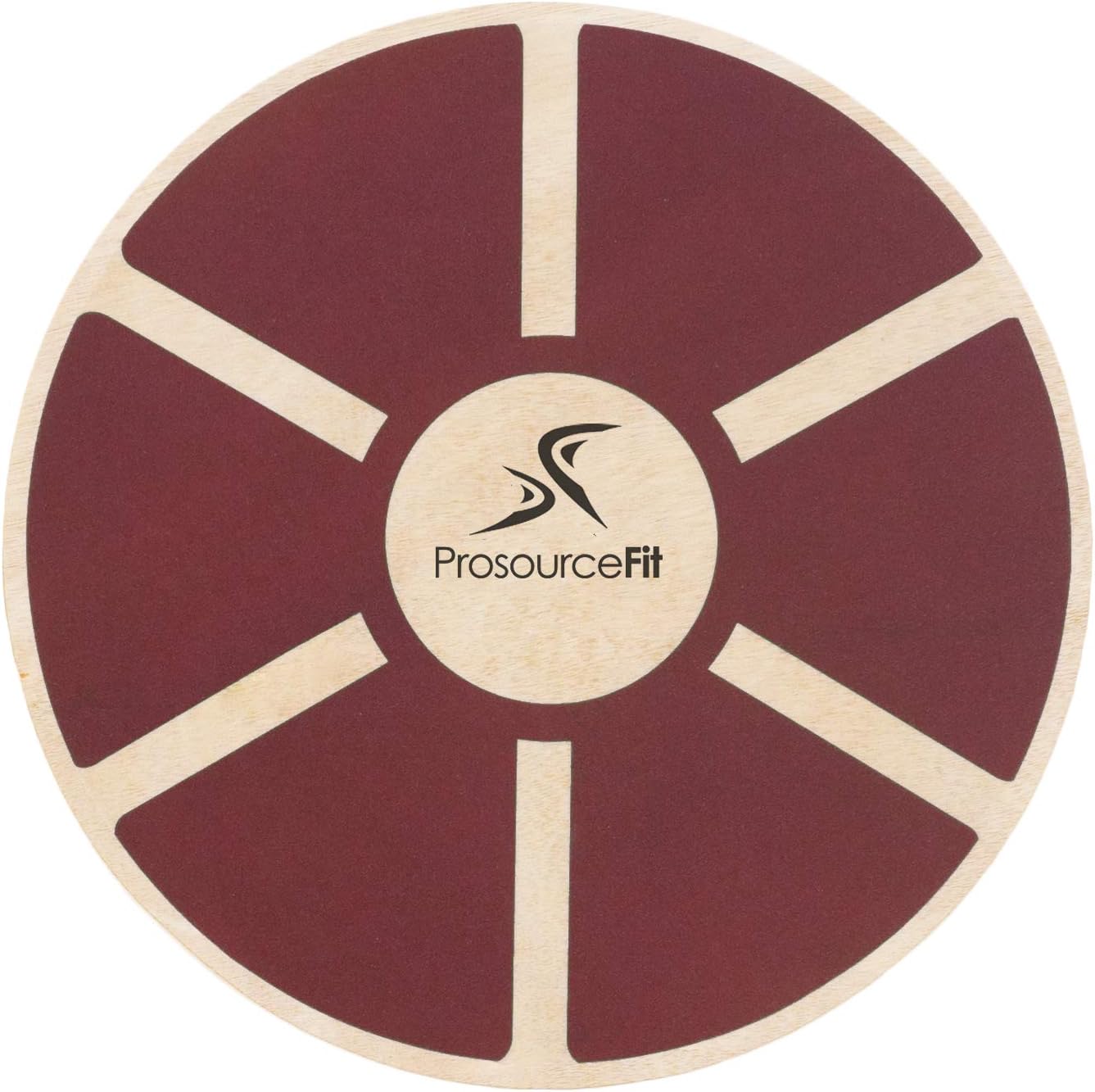 Prosource Fit Wooden Balance Board Non-Slip Wobble Core Trainer 15.75in (39.5cm) Diameter with 360 Rotation for Stability Training, Full Body Exercises, Physical Therapy, Black, (Model: ps-1085-wbb-black) : Sports & Outdoors