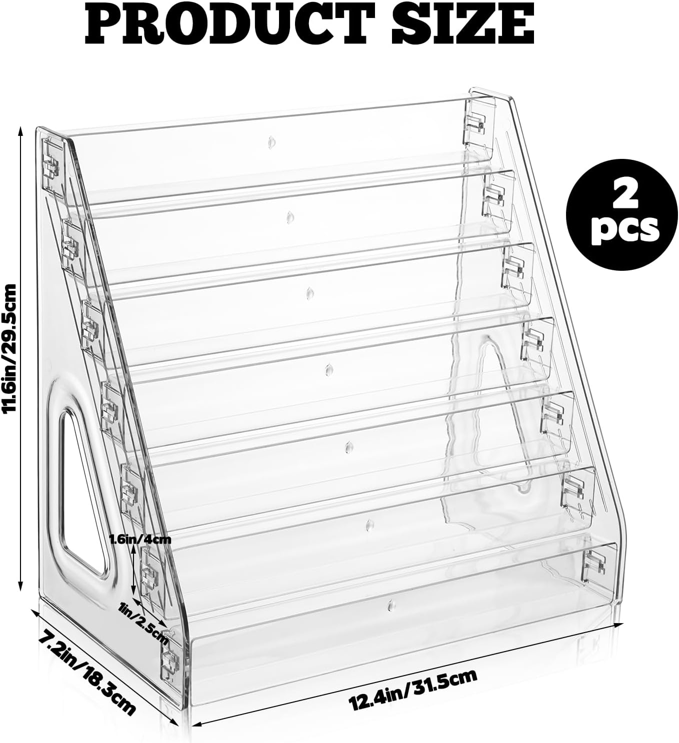 2 pcs 7-Layers Clear Display Shelf for Funko Pop,2 Pack Mini Collectible Toys Display Shelf for Bitty Pop,Clear Acrylic Display Case for Miniature Mini Action Storage Compatible with Bitty Pops Funko