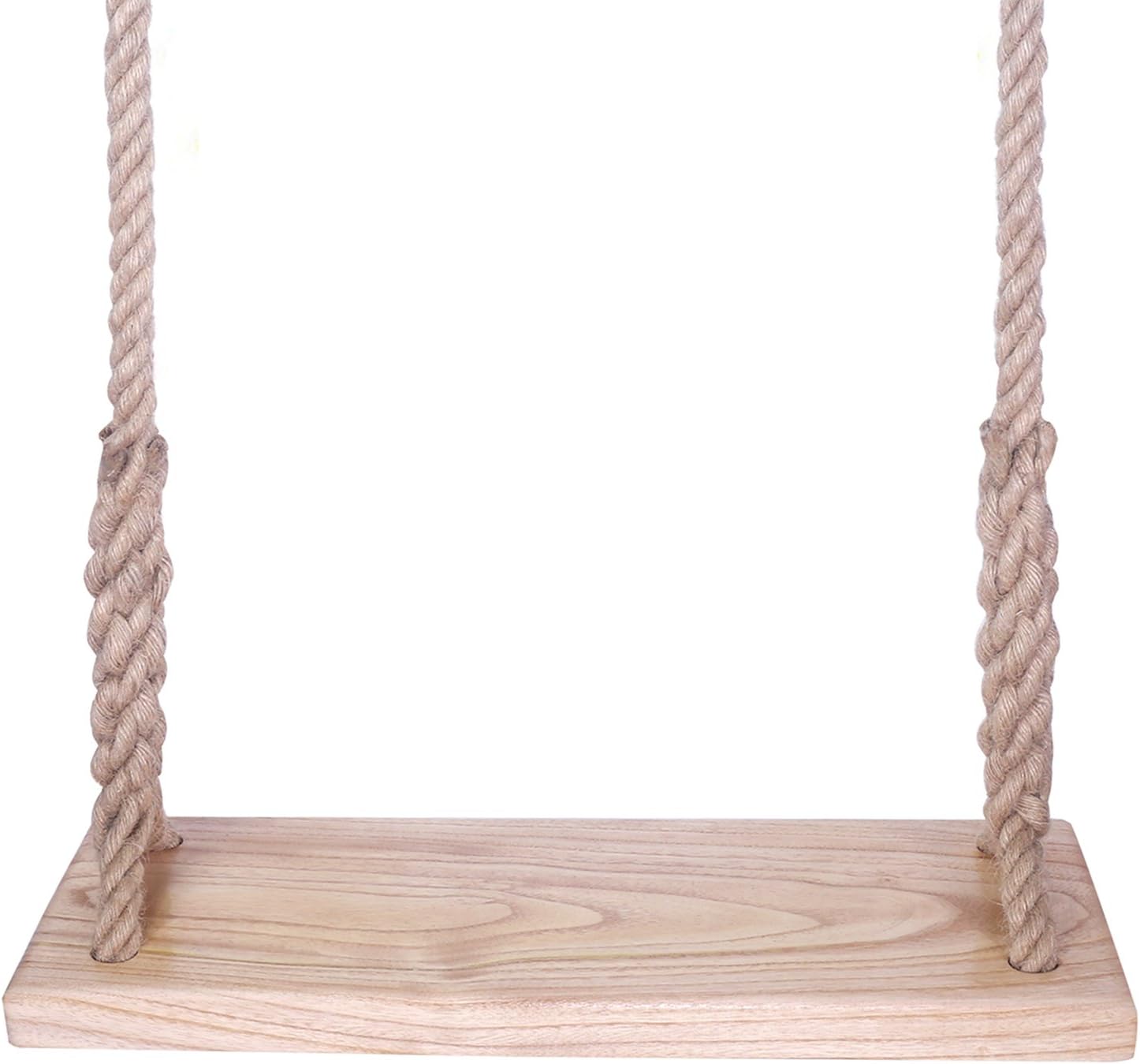 Fun Tree Swing – children Classic Wooden Swing for Kids Swings | 17.7” x 7” | Swing rope length 93"