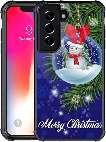 Funda compatible con Samsung Galaxy S21 FE, diseño de patrón increíble de Feliz Navidad, a prueba de golpes, antiarañazos, carcasa trasera de