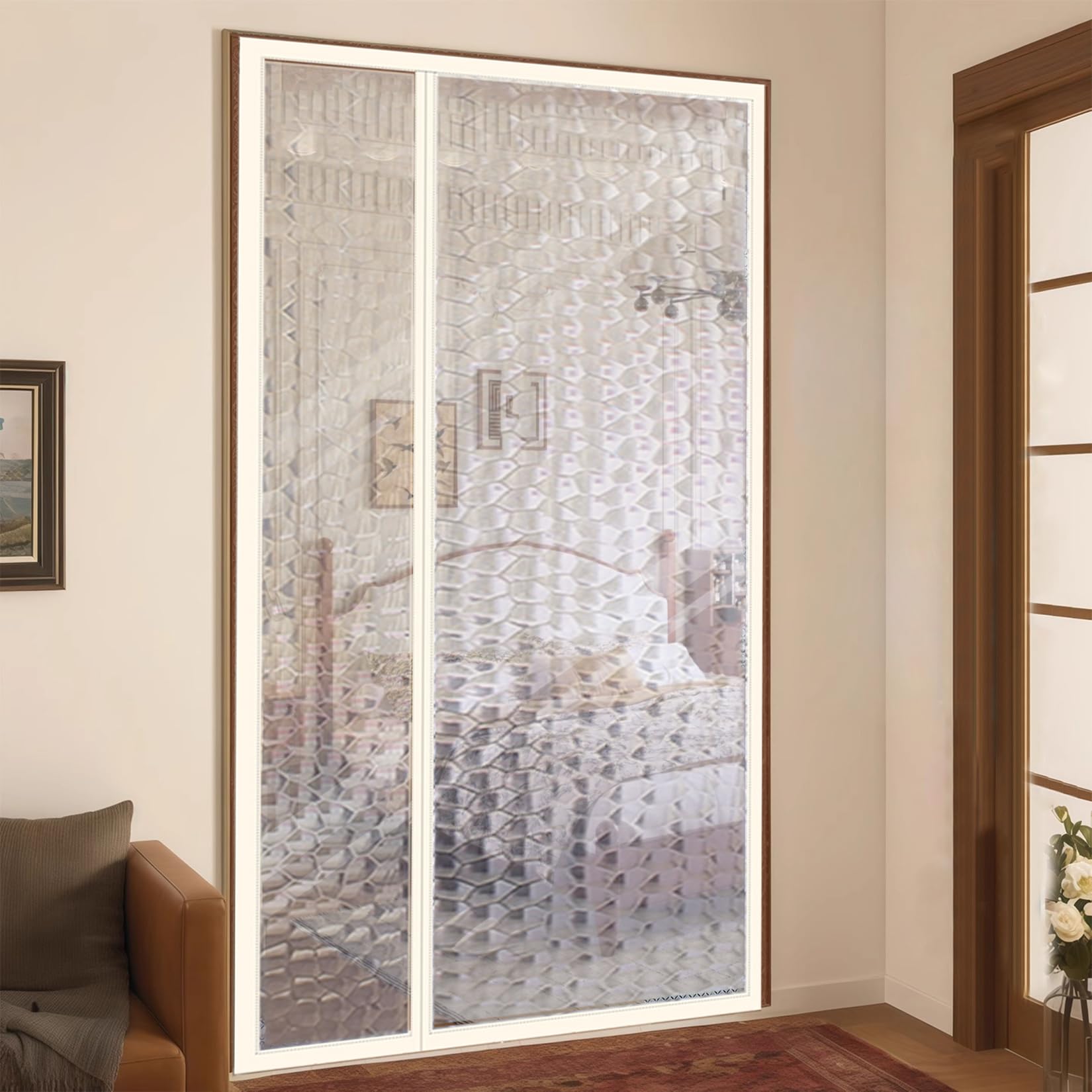 Rideau de porte anti froid coupe-vent étanche pour isoler les balcons