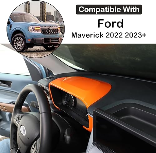 Miniatura 9 de Aunginsy Cubierta de marco de tablero de automóvil compatible con Ford Maverick 2022-2025 para consola central de automóvil, marco de salpicadero,