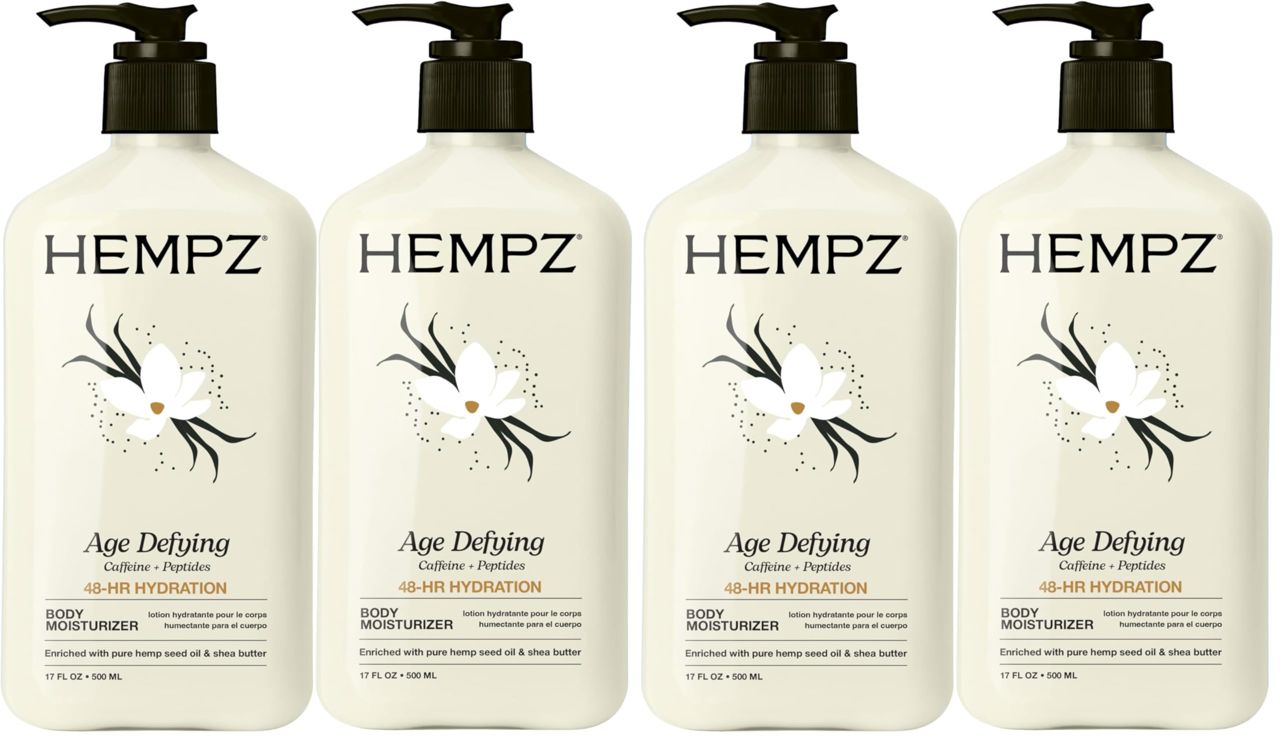 Hempz Age Defying Body Moisturizer, 17 Fl Oz, 2 Count, (Pack of 2)