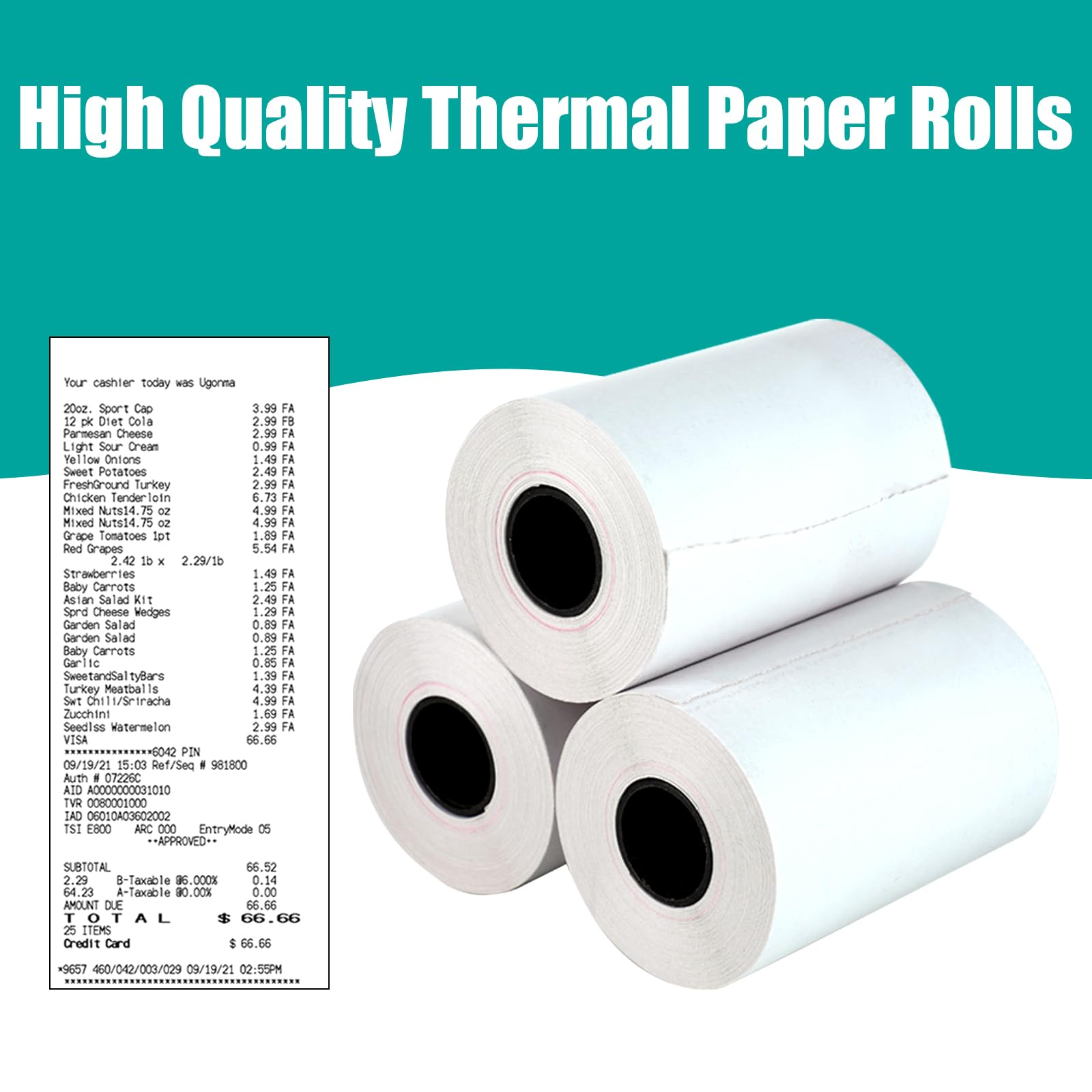 Now Products 57 X 40 Mm Thermal Till Rolls Receipt Paper, Compatible With Credit Card PDQ Machines, POS, EPOS, Cash Registers, Warning Strip For